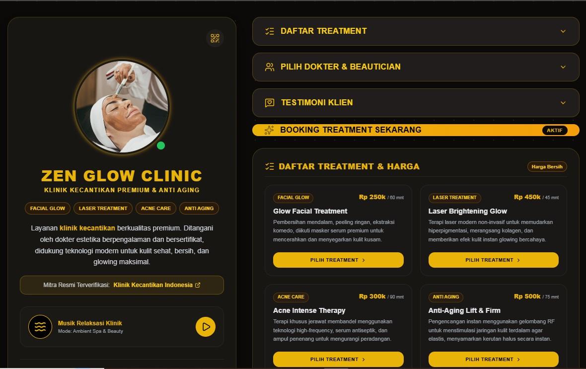 Promo gratis desain website statis untuk pelanggan paket tahunan Linkkit. Cocok untuk UMKM, spa, klinik kecantikan, barbershop, laundry, toko online, dan berbagai jenis usaha. Website cepat, mobile friendly, SEO friendly, serta dilengkapi tombol WhatsApp,